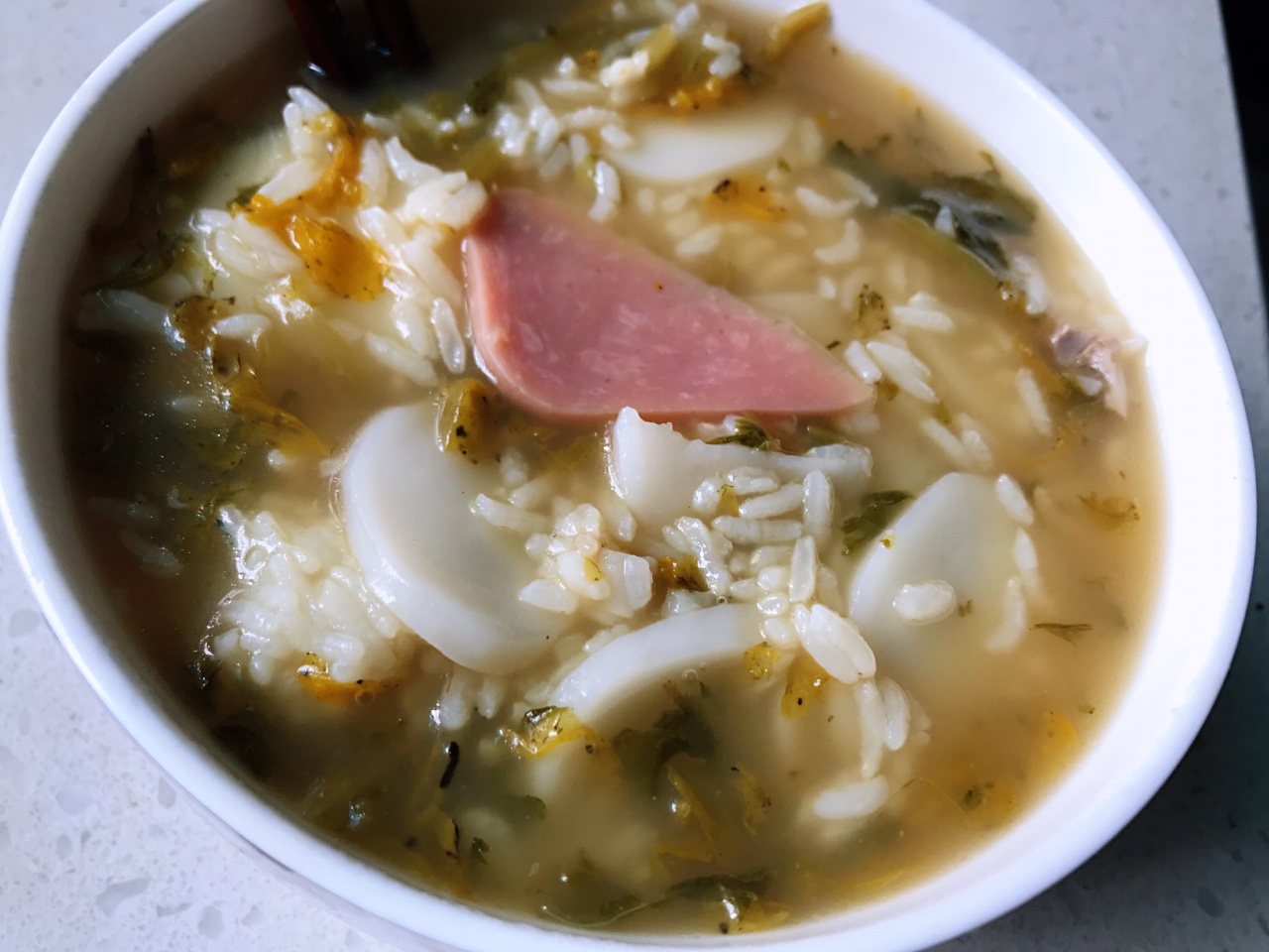 美食diy年糕泡饭来一碗啊